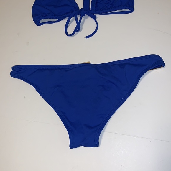 L*SPACE Blue Bikini Set with Gold Chain Straps - Women’s Size XS - Picture 6 of 12